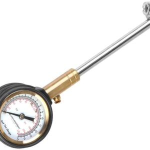 15 BAR wheel pressure gauge with dial and 15 cm metal tube