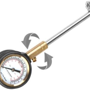 15 BAR wheel pressure gauge with dial and 15 cm metal tube - Image 3