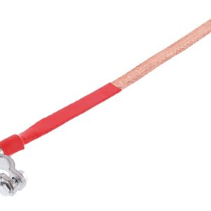 Ground braid 400mm with clamp diam.24, hole M10, positive