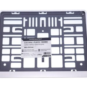 Automobilio numerio rėmelis, 305 x 214 mm, two-row, chromed - Image 3