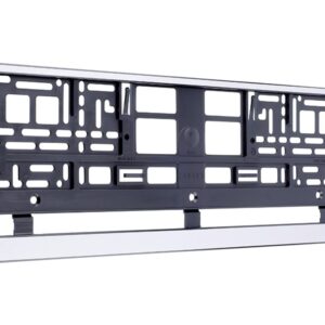 Automobilio numerio rėmelis with silver border