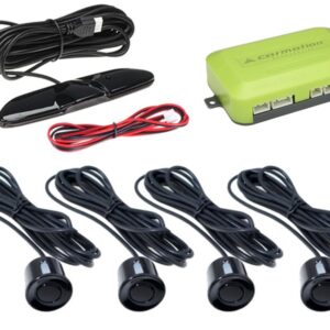 Parking assistance system with LED display, 4 black sensors