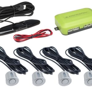 Parking assistance system with LED display, 4 silver sensors