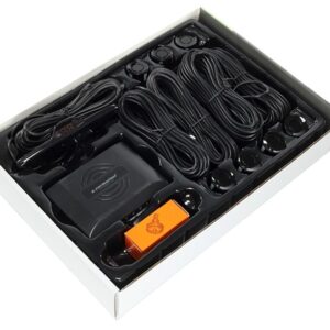 Parking assistance system with loudspeaker, 8 black sensors - front and rear - Image 5