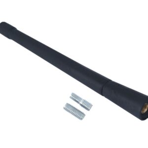 Antena mast 17cm, rubberized, with 2 adapters: 5 and 6mm