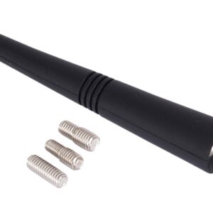 Antena mast 9 cm, rubberized, with 3 adapters: 5, 6 and 7mm