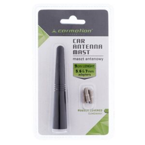 Antena mast 9 cm, rubberized, with 3 adapters: 5, 6 and 7mm - Image 2