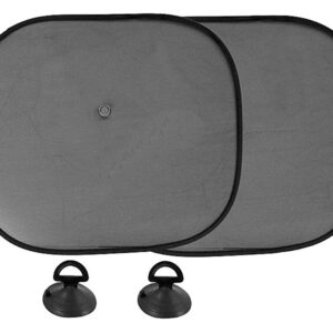 Sun blinds 44x38 cm with suction cups black, 2 pcs