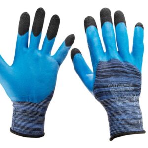 Darbo pirštinės, woven, "foam", latex-coated, s. 10