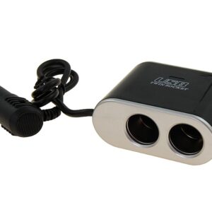 2-socket cigarette lighter splitter 12/24V switches, USB 1000 mA - Image 2