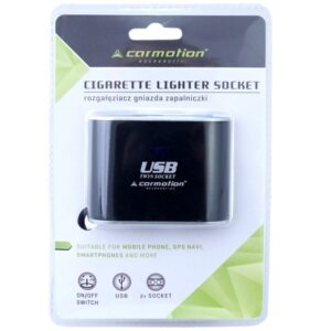 2-socket cigarette lighter splitter 12/24V switches, USB 1000 mA - Image 3