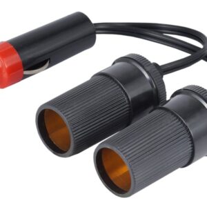 2-socket splitter with 15 cm cables