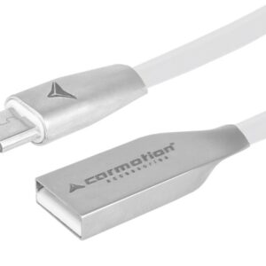 Įkrovimo ir sinchronizavimo laidas 120 cm, USB> micro USB, baltos spalvos