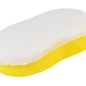 Dvipusė microfiber kempinė + mesh 19x11x5 cm