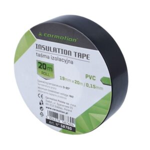Insulating tape PVC 0.15mm x 19 mm x 20m black, 1 pc