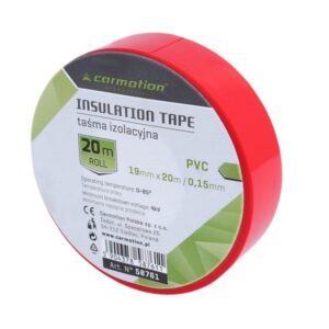 Insulating tape PVC 0.15mm x 19 mm x 20m red, 1 pc