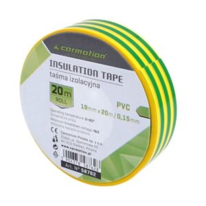 Insulating tape PVC 0.15mm x 19 mm x 20m green-yellow, 1 pc