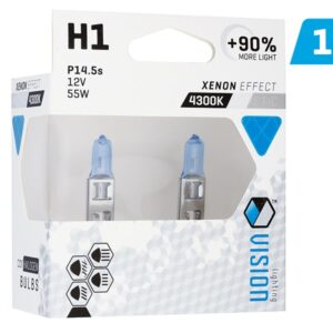 Bulbs VISION arctic white H1 12V 55W P14,5s U E4 + 90%, 2 pcs