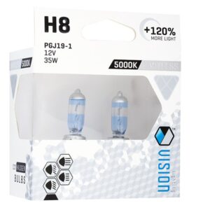 Bulbs VISION limitless white H8 12V 35W PGJ19-1 U E4 + 120%, 2 pcs - Image 2