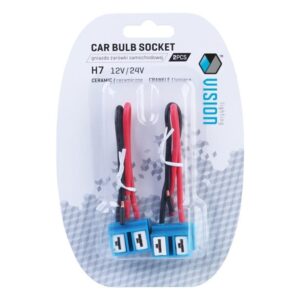 Bulb socket H7, angled ceramic, 15cm cable , 2 pcs - Image 2