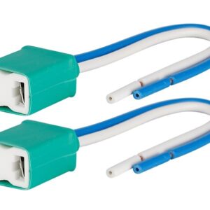 Bulb socket H7 straight, ceramic, 15cm cable , 2 pcs