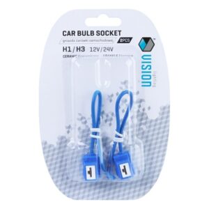 Bulb socket H1/H3, ceramic, 15cm cable, 2 pcs - Image 2