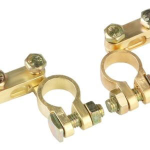 Brass-plated battery clamps, STANDARD