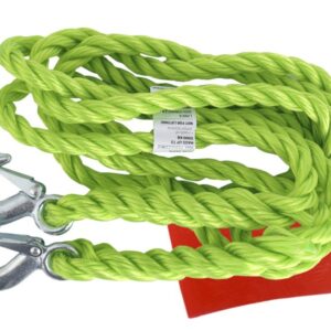 Vilkimo virvė PGW up to 2000 kg, braided with hooks, 4 m, Heavy Duty