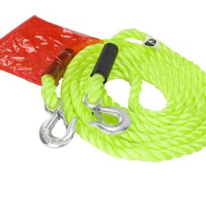 Vilkimo virvė PGW up to 2000 kg, braided with hooks, 4 m, Heavy Duty - Image 2