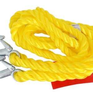 Vilkimo virvė PGW up to 3000 kg, braided with hooks, 4 m, Heavy Duty