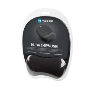 Natec putomis užpildytas pelės kilimėlis CHIPMUNK juodas - Image 2