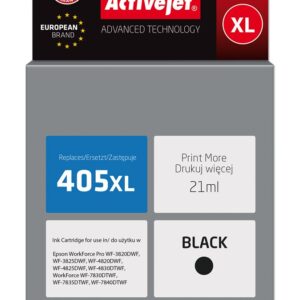 Activejet AE-405BNX rašalas (pakaitinis Epson 405XL C13T05H14010; Supreme; 21 ml; juodas)