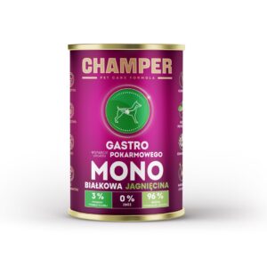 CHAMPER Gastro Monoprotein Lamb - drėgnas ėdalas šunims - 400g
