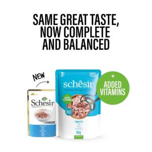 SCHESIR in jelly Tuna with seabass - šlapias kačių maistas - 85 g