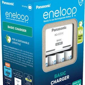 Baterijų įkroviklis PANASONIC Eneloop Basic BQ-CC51 + 4x AA 2000 mAh (K-KJ51MCD40E) - Image 2