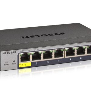 NETGEAR GS108Tv3 Valdomas L2 Gigabit Ethernet (10/100/1000) Pilka