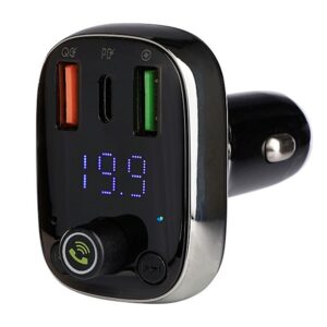 WAYME FM transmitter  12/24V with USB-C PD, QC4.0 +, Auto-ID, voltmeter & HandsFree - Image 4