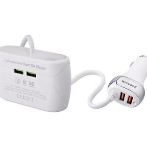 WAYME 3-socket cigarette lighter splitter  12/24V with switches + 2x USB QC3.0 + 2x USB 3.6A, cable 120 cm - Image 2