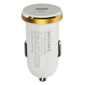 WAYME Automobilinis įkroviklis 12/24V, 27W USB-C PD, PPS - Image 2