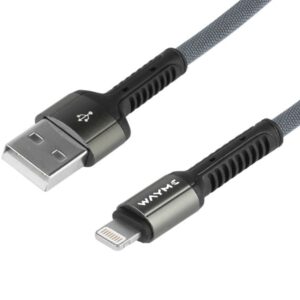 Wayme Mikropluošto pintas įkrovimo ir sinchronizavimo laidas, 200 cm, USB> Lightning