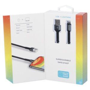 Wayme Mikropluošto pintas įkrovimo ir sinchronizavimo laidas, 200 cm, USB> Lightning - Image 4
