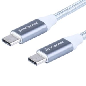 Mikropluošto pintas įkrovimo ir sinchronizavimo laidas, 120 cm, USB-C> USB-C v3.0 max 3.4A
