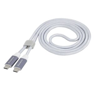 Mikropluošto pintas įkrovimo ir sinchronizavimo laidas, 120 cm, USB-C> USB-C v3.0 max 3.4A - Image 2