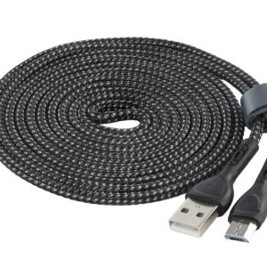 Mikropluošto pintas įkrovimo ir sinchronizavimo laidas, LED backlight, 200 cm, USB> micro USB - Image 3