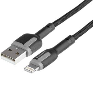 Wayme Charging & synchronisation cable , 100 cm braided microfiber, USB> Lightning - Image 1