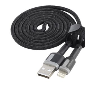 Wayme Charging & synchronisation cable , 100 cm braided microfiber, USB> Lightning - Image 2