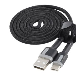 Wayme Charging & synchronisation cable , 100 cm braided microfiber, USB> USB-C - Image 2