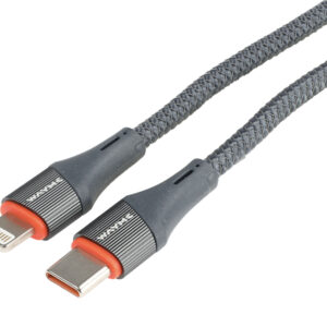 Mikropluošto pintas įkrovimo ir sinchronizavimo laidas, 100 cm, USB-C > Lightning, max. 30W - Image 1