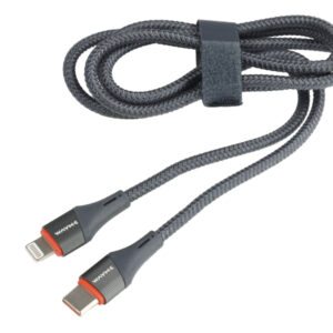 Mikropluošto pintas įkrovimo ir sinchronizavimo laidas, 100 cm, USB-C > Lightning, max. 30W - Image 3