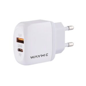 WAYME Mains charger  20W USB-C PD + QC3.0